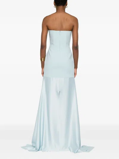 Solace London Strapless Fishtail Dress In White