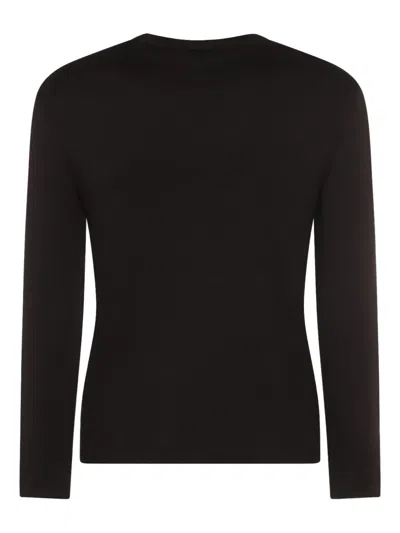 Giorgio Armani Icon Long-sleeve Cashmere Sweater In Black