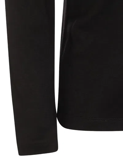 Giorgio Armani Icon Long-sleeve Cashmere Sweater In Black