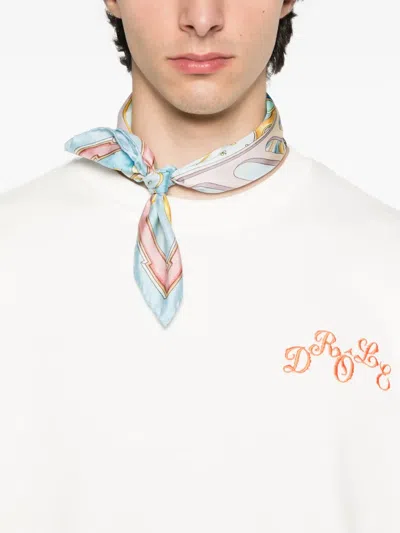 Drôle De Monsieur Embroidered Cotton Sweatshirt In White