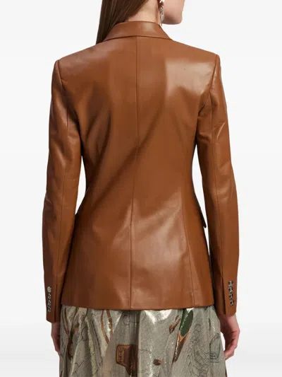 Ralph Lauren Camden Lambskin Jacket In Brown