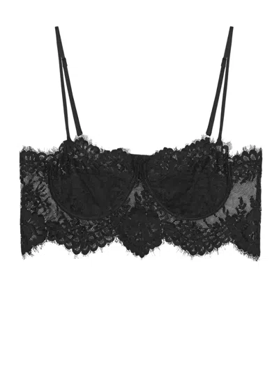 Herskind Floral Lace Top With Bustier Silhouette In Black