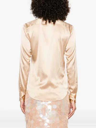 Mazzarelli Shirts Gold In Nude