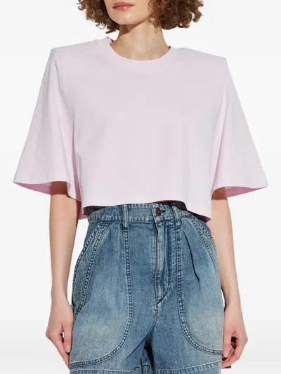 Isabel Marant Zaely Padded-shoulder Cropped Top
