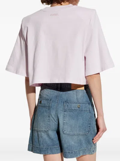 Isabel Marant Zaely Padded-shoulder Cropped Top