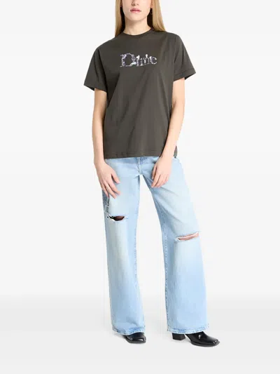 Dime Cotton T-shirt In Black