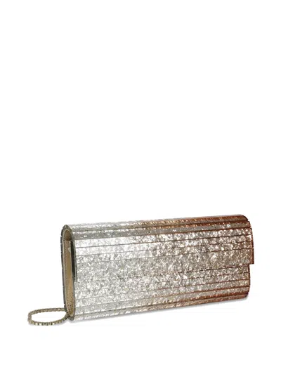 Jimmy Choo Sweetie Pouch In Plexiglass With Glitter Women In Gray