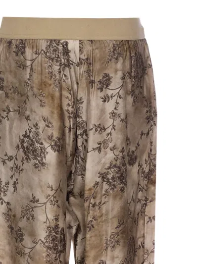 Uma Wang White And Grey Palmer Pants In Brown