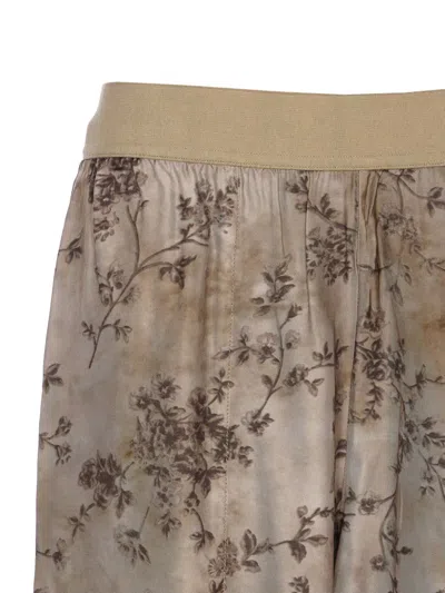 Uma Wang White And Grey Palmer Pants In Brown
