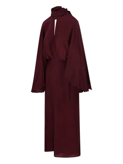 Johanna Ortiz Wine Parajes Lejanos Ankle Dress In Green