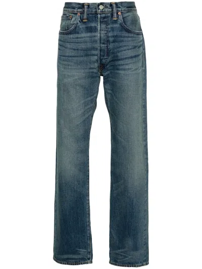 Ralph Lauren Logo-embroidered Jeans In Blue
