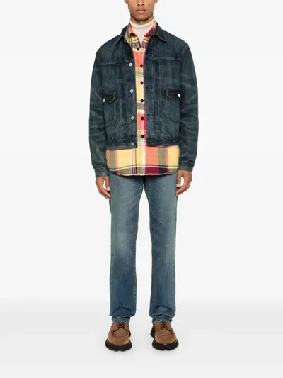 Ralph Lauren Logo-embroidered Jeans In Blue