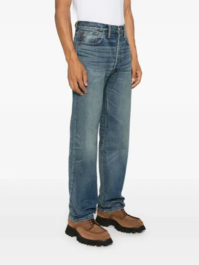 Ralph Lauren Logo-embroidered Jeans In Blue