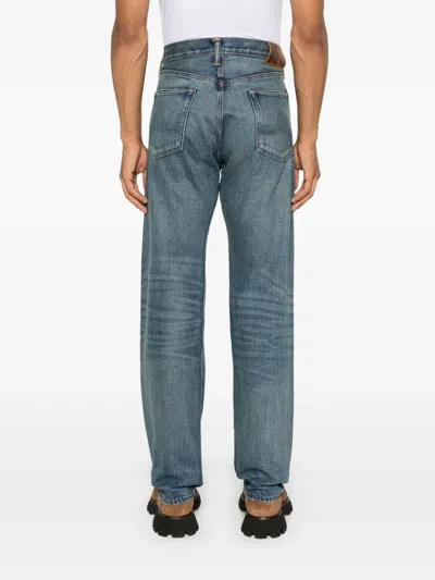 Ralph Lauren Logo-embroidered Jeans In Blue