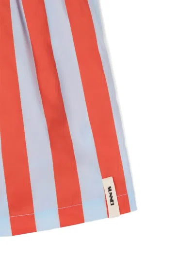 Sunnei Striped Swim Shorts In Blue