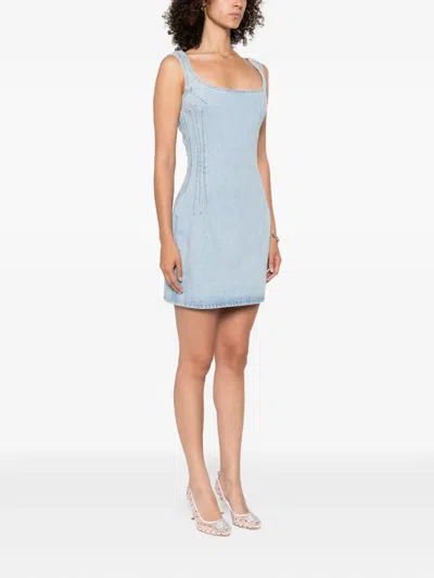 Magda Butrym Denim Mini Dress In Blue