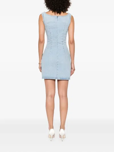Magda Butrym Denim Mini Dress In Blue