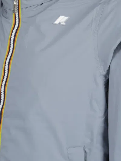 K-way Amaury Zip-fastening Hooded Jacket In Gray
