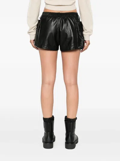 R13 Leather Shorts In Black