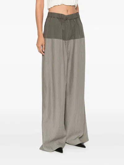 St Agni Pinstriped Trousers In Gray