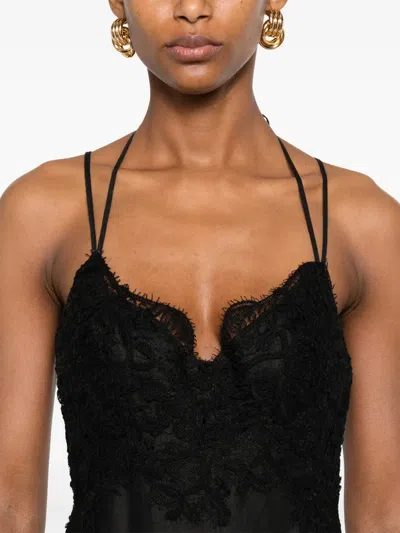 Ermanno Scervino Lace Detailing Midi Length Open Back Dress