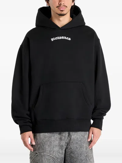 Pleasures Neural Logo-detail Hooded Sweatshirt In Black