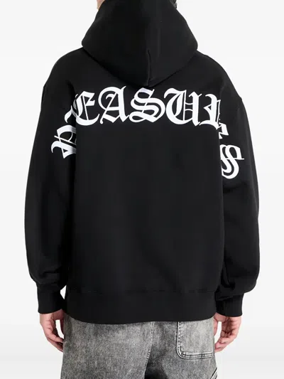 Pleasures Neural Logo-detail Hooded Sweatshirt In Black