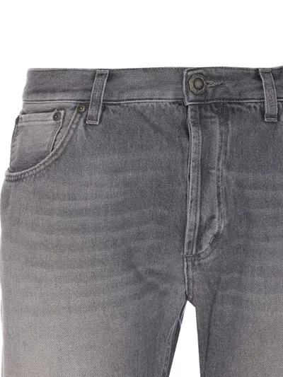Dondup Jeans With Belt Loops In Silver
