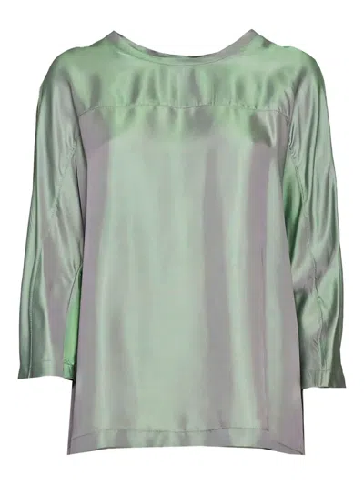 Aspesi Iridescent Blouse In Green