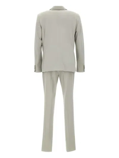 Manuel Ritz Double-breasted Suit In Gray