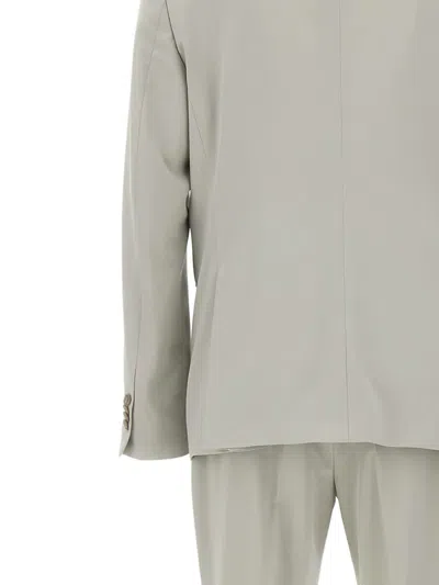 Manuel Ritz Double-breasted Suit In Gray