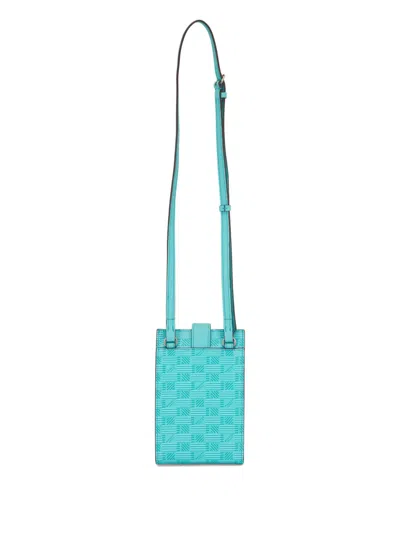 Moreau Monogram-canvas Phone Bag In Blue