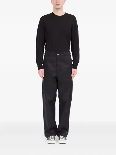 Mm6 Maison Margiela Straight Leg Pants In Black