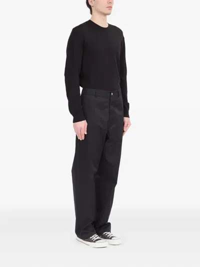 Mm6 Maison Margiela Straight Leg Pants In Black