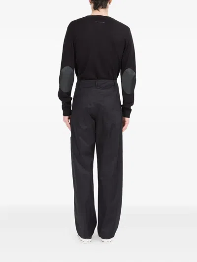 Mm6 Maison Margiela Straight Leg Pants In Black