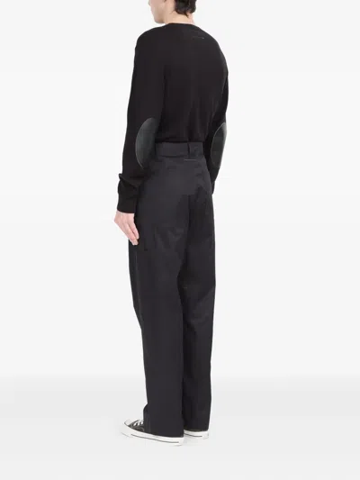 Mm6 Maison Margiela Straight Leg Pants In Black