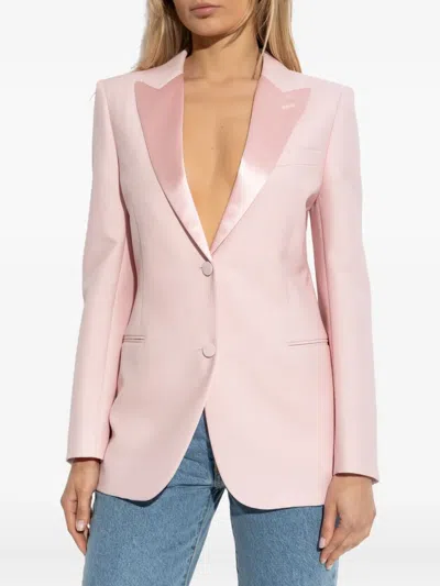 Alexander Mcqueen Satin-lapel Blazer In Pink