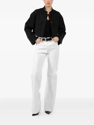 Dorothee Schumacher Pocketed Cropped Jacket In Black