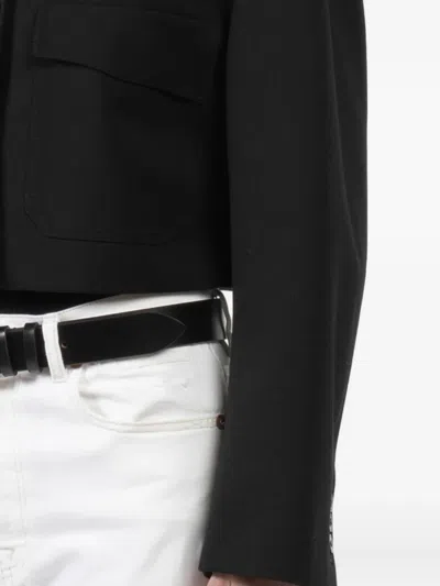 Dorothee Schumacher Pocketed Cropped Jacket In Black