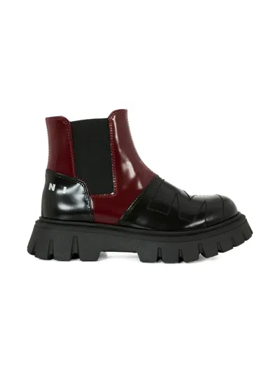 Marni Leather-panelled Zip Boots In Black