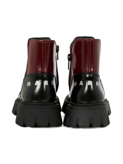 Marni Leather-panelled Zip Boots In Black