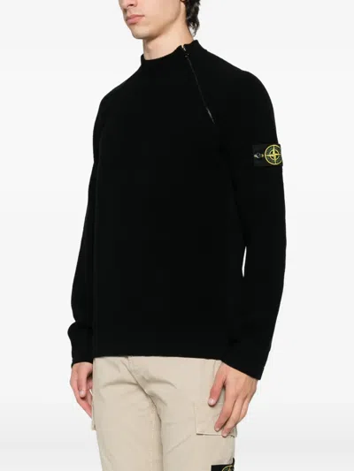 Stone Island Fancy Yarn Crewneck Jumper With Brushed Texture