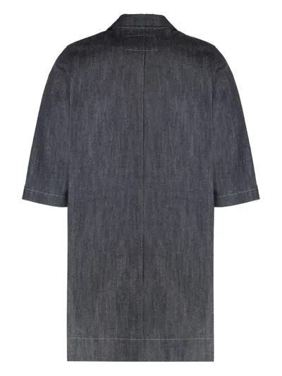 Rick Owens Drkshdw Drkshdw By Rick Owens Overshirt In Denim In Gray