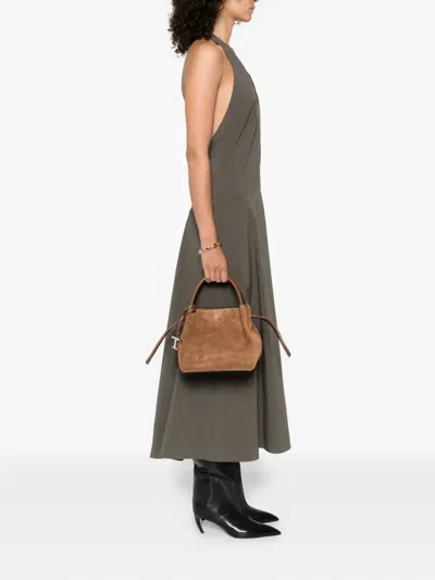 Tod's Suede Leather Tote Bag