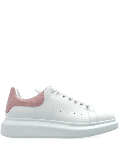 Alexander Mcqueen Leather Crocodile-effect Heel Sneakers