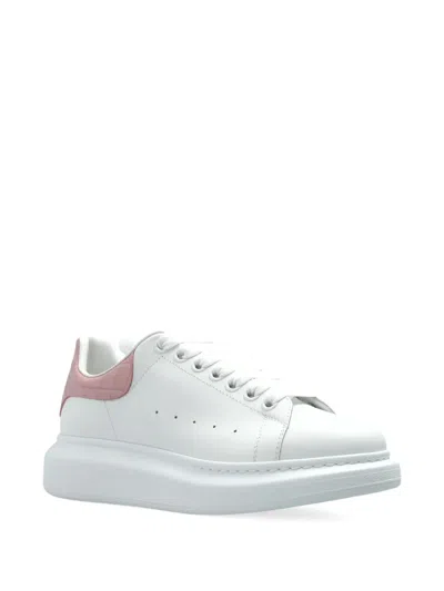 Alexander Mcqueen Leather Crocodile-effect Heel Sneakers