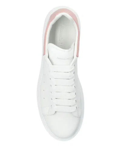 Alexander Mcqueen Leather Crocodile-effect Heel Sneakers