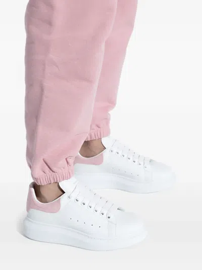 Alexander Mcqueen Leather Crocodile-effect Heel Sneakers