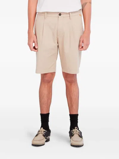 Timberland Logo-patch Shorts In Neutral