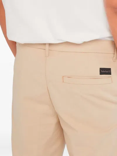 Timberland Logo-patch Shorts In Neutral